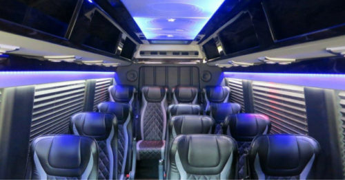 Image of interior of limousine on American Limousines website