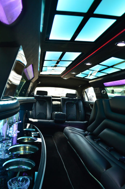 Image of interior of limousine website
